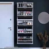 Modilayn VARBİ UMAY' 2 Li Asma Antre 72x 193x 26 cm 5 Düşer Kapak 10 GözAyakkabılık thumbnail 4