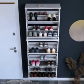 Modilayn VARBİ UMAY' 2 Li Asma Antre 72x 193x 26 cm 5 Düşer Kapak 10 GözAyakkabılık thumbnail 5