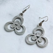 Üç Halkalı Geometrik Şekilli Kadın Bileklik Gümüş Kaplama Ayarlanabilir El Yapımı Bileklik thumbnail 4