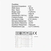 Magicvoice M-51/b 80w Rms 8 Ohm 51mm Profesyonel Hoparlör Tweeter Driver Ünitesi thumbnail 3