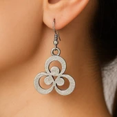 Üç Halkalı Geometrik Şekilli Kadın Bileklik Gümüş Kaplama Ayarlanabilir El Yapımı Bileklik thumbnail 1