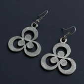 Üç Halkalı Geometrik Şekilli Kadın Bileklik Gümüş Kaplama Ayarlanabilir El Yapımı Bileklik thumbnail 2