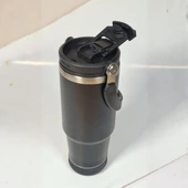 Bluetooth Hoparlörlü Paslanmaz Çelik Termos Bardak 600 ml -Pipetli ,Çift Kullanımlı Kapak thumbnail 6