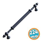 Mobilya Çekmece Mutfak Dolabı Dolap Kapak Kulpları Kulbu Siyah Metal Kulp 224 mm (22.4 cm) thumbnail 1