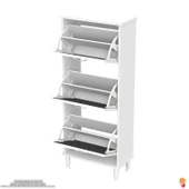 Modilayn VARBİ Kapı Önü 52 x 127 x 25,5 cm’ lik 3 Düşer Kapak 6 Göz Bölmeli Ayakkabılık thumbnail 7