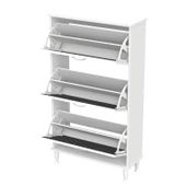 Modilayn VARBİ Kapı Önü 72x 127x 26 cm’ lik 3 Düşer Kapak 6 Göz Raf Bölmeli Ayakkabılık thumbnail 9