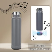 Bluetooth Hoparlörlü Paslanmaz Çelik Termos 600 ml-Çift Katmanlı thumbnail 1