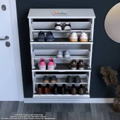 Modilayn VARBİ Asma Antre 72x115x26 cm’ lik 3 Düşer Kapak 6 Göz Bölmeli Ayakkabılık thumbnail 4