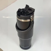 Bluetooth Hoparlörlü Paslanmaz Çelik Termos Bardak 600 ml -Pipetli ,Çift Kullanımlı Kapak thumbnail 7