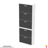 Modilayn VARBİ UMAY' 2 Li Asma Kapı Önü 72x193x26 cm’ lik 5 Düşer Kapak 10 Göz Bölmeli Ayakkabılık thumbnail 12