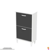 Modilayn UMAY Kapı Önü 52x 90x 26 cm’ lik 2 Düşer Kapak 4 Göz Bölmeli Ayakkabılık thumbnail 6