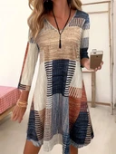 Lucky Life Kadın Uzun Kollu V Yaka Süprem Mini Elbise thumbnail 2