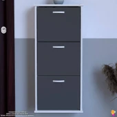 Modilayn VARBİ Asma Kapı Önü 52x 115x 26 cm’ lik 3 Düşer Kapak 6 Göz Bölmeli Ayakkabılık thumbnail 4