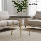 Masa ve Sehpa Ayağı Tekli Dayanıklı Mobilya Yükseltici Destek Modeli 71 cm Gold Altın Metal 4'lü Set thumbnail 4