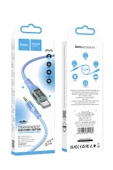 Hoco. UPA25 1M Tak Çalıştır Type-C to Aux Kablo - Mavi thumbnail 6