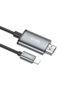 Hoco. UA27 2M Tak Çalıştır Lightning to HDMI Dönüştürücü - Gri thumbnail 10