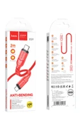 Hoco. X59 1M 60W PD Type-C to Type-C Şarj Data Kablosu - Kırmızı thumbnail 8