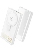 Hoco. Q22 Taurus 22.5W PD 20W Magsafe Dijital Ekranlı Powerbank - Beyaz thumbnail 5