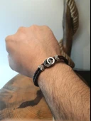 JTAW25BLK1637 HAKİKİ DERİ MIKNATIS KAPAMA ALAŞIMLI METAL GARANTİLİ HEDİYE KUTULU JANTİ BİLEKLİK thumbnail 2