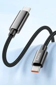 Hoco. U125 1.2M Benefit PD 100W Type-C to Type-C Şarj Data Kablosu - Siyah thumbnail 7