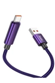 Hoco. U125 1.2M Benefit USB to Type-C Şarj Data Kablosu - Mor thumbnail 6