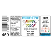 Hobbytime 459 18 ml. RAL6004 Mavi Yeşil (Blue Green) Akrilik Model Boyası thumbnail 2