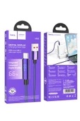 Hoco. U125 1.2M Benefit USB to Type-C Şarj Data Kablosu - Mor thumbnail 8