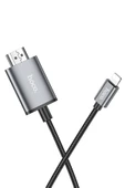 Hoco. UA27 2M Tak Çalıştır Lightning to HDMI Dönüştürücü - Gri thumbnail 2