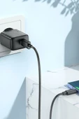 Hoco. CS21A Rich 18W USB 3.0 QC Çıkışlı Hızlı Şarj Aleti - Siyah thumbnail 10