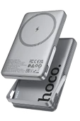 Hoco. Q36 Sunlight 5.000 mAh 20W Type-C ve 10W Kablosuz Şarj PD Magsafe Standlı Powerbank - Titan Gri thumbnail 2
