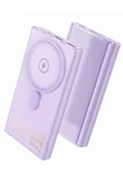 Hoco. Q22 Taurus 22.5W PD 20W Magsafe Dijital Ekranlı Powerbank - Mor thumbnail 1