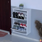 Modilayn UMAY Asma Kapı Önü 52x 78 x 26 cm’ lik 2 Düşer Kapak 4 Göz Bölmeli Ayakkabılık thumbnail 4