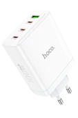 Hoco. N31 Leader PD 100W 3 Adet Type-C 1 Adet USB Şarj Aleti - Beyaz thumbnail 8