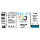 Hobbytime 457 18 ml. RAL5020 Okyanus Mavi (Ocean Blue) Akrilik Model Boyası thumbnail 2