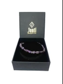 JTAW25BLK1587 AMETİST ve HEMATİT DOĞALTAŞ ESNEK TASARIM MOR-LİLA GARANTİLİ HEDİYE KUTULU JANTİ DOĞALTAŞ BİLEKLİK thumbnail 2