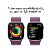 Apple Watch Series 10 GPS + Cellular 46 MM Alüminyum Kasa Spor Loop Akıllı Saat (Apple Türkiye Garantili) Rose Gold - Kırmızı Erik thumbnail 4