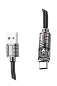 Hoco. U122 1.2M Lantern USB to Type-C Şarj Data Kablosu - Siyah thumbnail 10