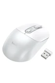 Hoco. GM28 2.4G Business Kablosuz Mouse - Beyaz-Gri thumbnail 1