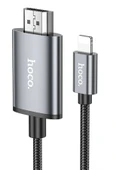 Hoco. UA27 2M Tak Çalıştır Lightning to HDMI Dönüştürücü - Gri thumbnail 1