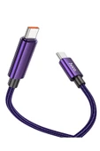 Hoco. U125 1.2M Benefit PD 100W Type-C to Type-C Şarj Data Kablosu - Mor thumbnail 6