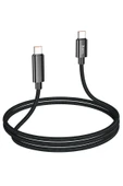 Hoco. U125 1.2M Benefit PD 100W Type-C to Type-C Şarj Data Kablosu - Siyah thumbnail 2