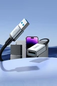 Hoco. US10 50cm 5 GBPS Hız Tak Çalıştır USB 3.0 to USB 3.0 Uzatma Kablosu - Siyah thumbnail 5