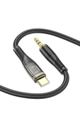 Hoco. UPA25 1M Tak Çalıştır Type-C to Aux Kablo - Siyah thumbnail 6