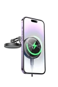 Hoco. HW26 Yapışkanlı Manyetik Hızlı Şarj Magsafe Araç Tutucu - Siyah thumbnail 4