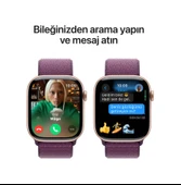 Apple Watch Series 10 GPS + Cellular 46 MM Alüminyum Kasa Spor Loop Akıllı Saat (Apple Türkiye Garantili) Rose Gold - Kırmızı Erik thumbnail 7