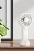 Hoco. HX60 Nimble El Tipi ve Masaüstü Soğutucu Fan - Beyaz thumbnail 12