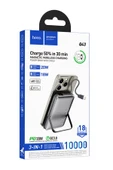 Hoco. Q43 Clever 3in1 10.000 mAh PD 20W Standlı Magsafe Powerbank - Gri thumbnail 6