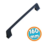 Metal Mutfak Mobilya Çekmece Mutfak Dolap Dolabı Kulpları Kapak Kulbu 16 cm Kulp 160 mm Siyah thumbnail 1