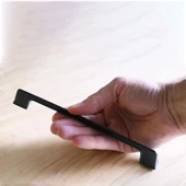 Metal Mutfak Mobilya Çekmece Mutfak Dolap Dolabı Kulpları Kapak Kulbu 16 cm Kulp 160 mm Siyah thumbnail 3