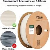 Esun Pla-Hs Beyaz Filament 1.75mm 1Kg - Yüksek Hız Uyumlu Pla+ thumbnail 3